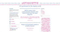 Desktop Screenshot of eetiquette.com